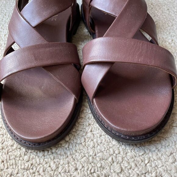 🇫🇷 Jonak Paris Chocolate Wenda leather sandals - Picture 7 of 9